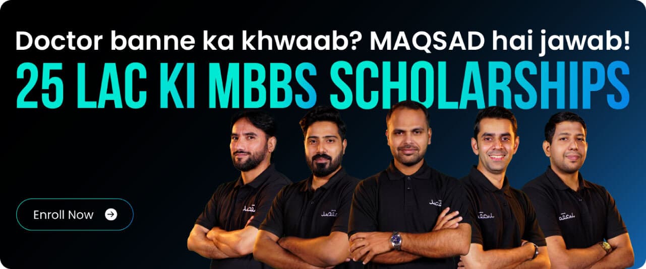 Banner of Maqsad 25 lac of MBBS Scholarship