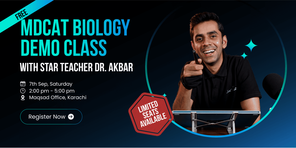 Banner of Free MDCAT Biology Demo Class With Dr. Akhbar at Maqsad