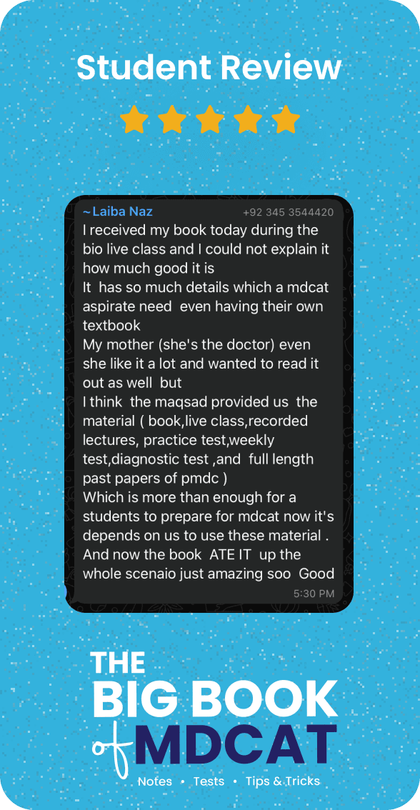 student review of mdcat big book