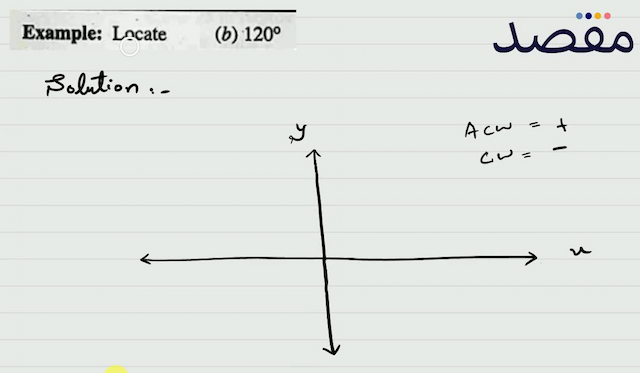 Example: Locate(b)  120^{\circ} 