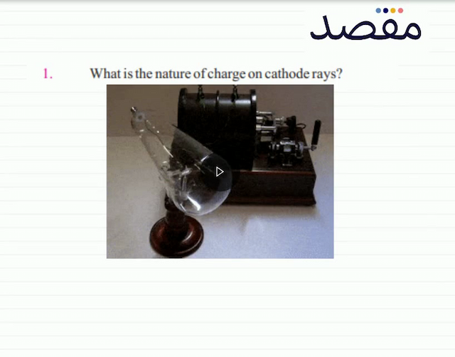  1 . What is the nature of charge on cathode rays?