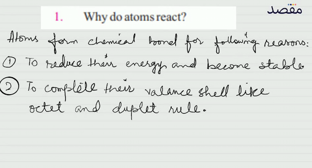 1. Why do atoms react?