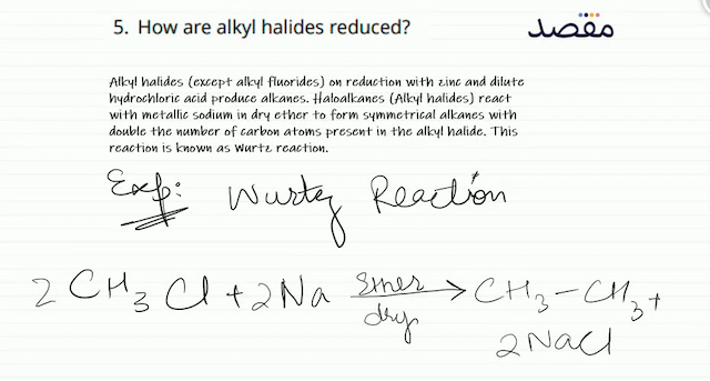 5. How are alkyl halides reduced?