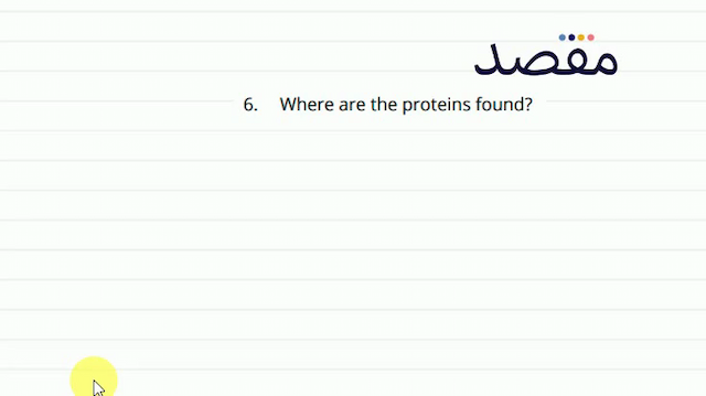 6. Where are the proteins found?