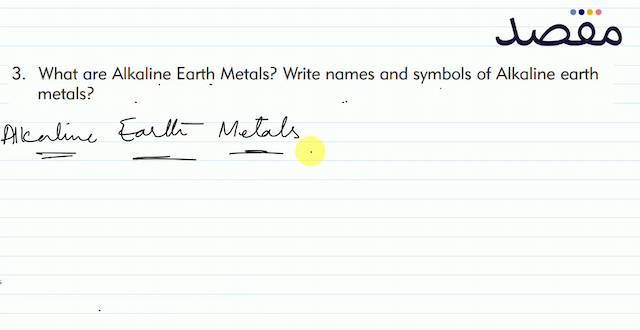 3. What are Alkaline Earth Metals? Write names and symbols of Alkaline earth metals?