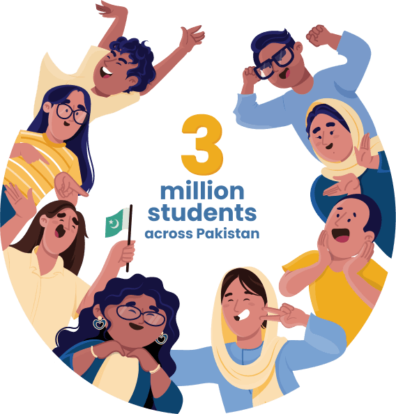 3 million students across Pakistan